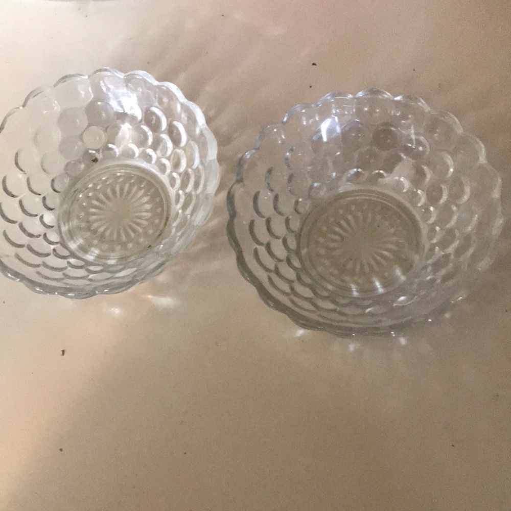Bubble glass desert bowl
